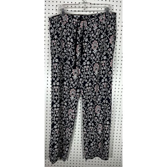 Ann Taylor wide Leg Floral pants size L - Picture 1 of 11